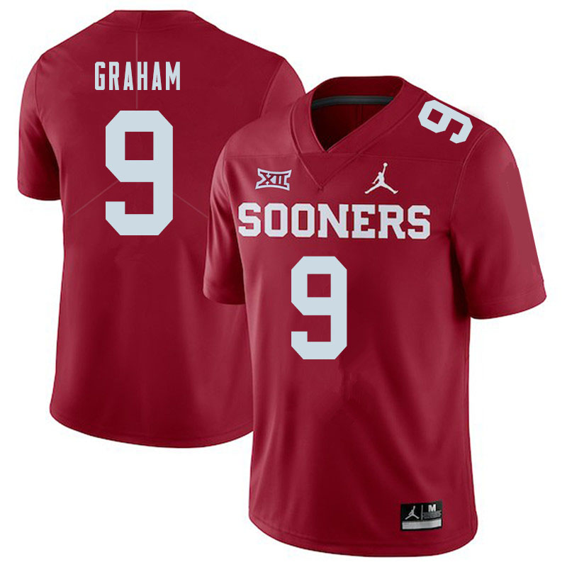 Jordan Brand Men #9 D.J. Graham Oklahoma Sooners College Football Jerseys Sale-Crimson